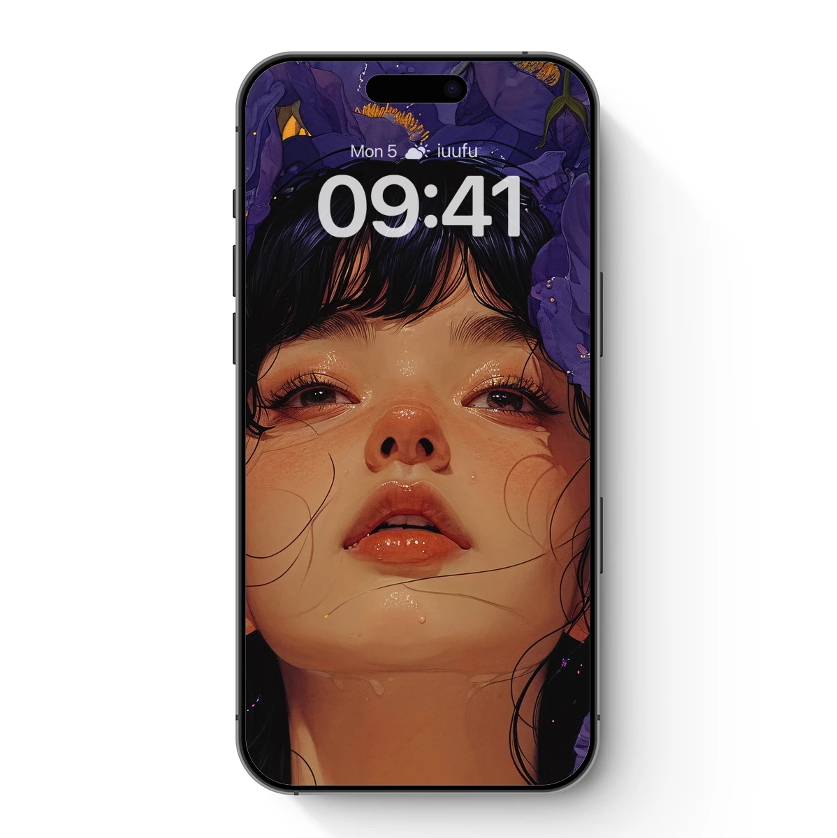 Enchanted Floral Portrait: Dreamy Purple Blossoms