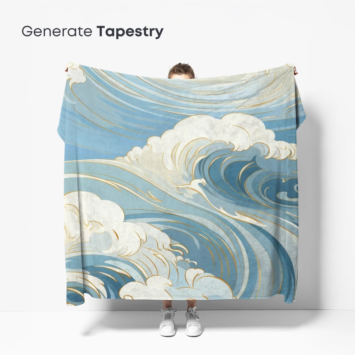 Elegant Ocean Waves: Hokusai-Inspired Artistry - Image 5