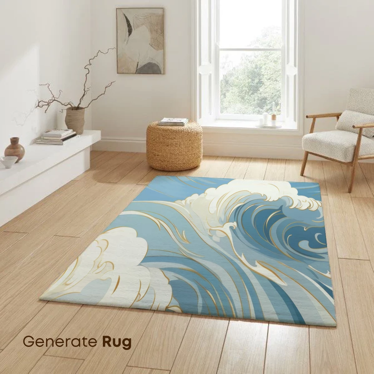 Elegant Ocean Waves: Hokusai-Inspired Artistry - Image 6