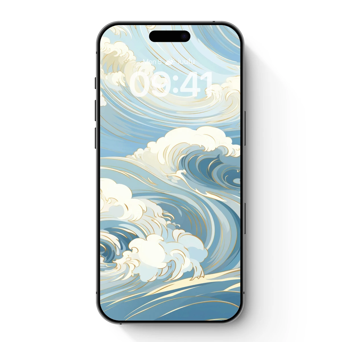 Elegant Ocean Waves: Hokusai-Inspired Artistry