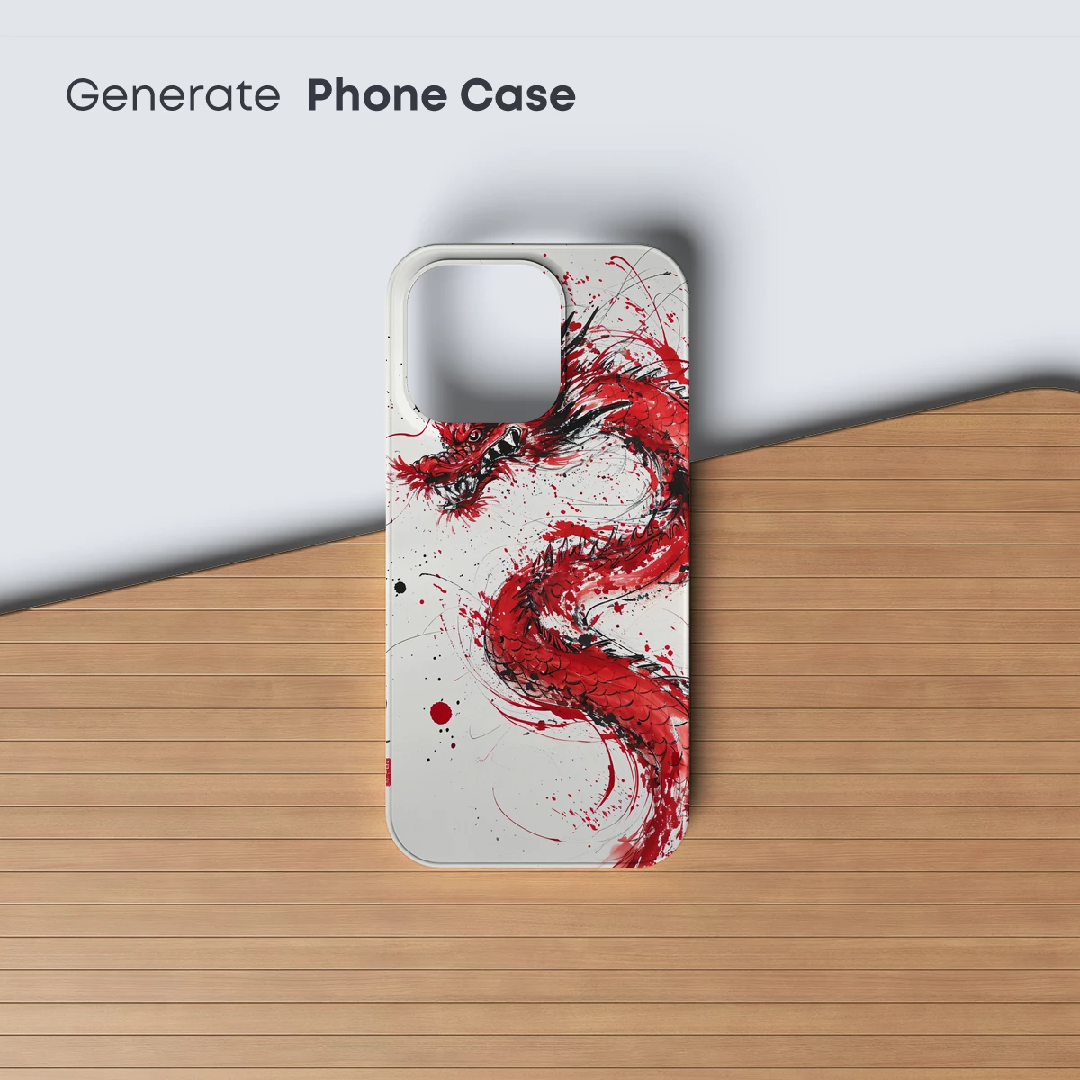 Crimson Dragon's Roar: Abstract Ink Artistry - Image 3