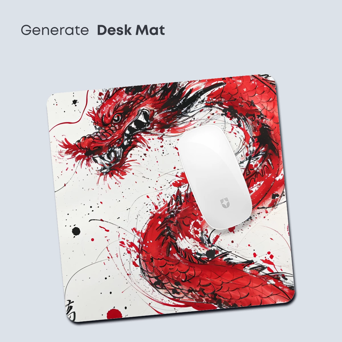 Crimson Dragon's Roar: Abstract Ink Artistry - Image 4