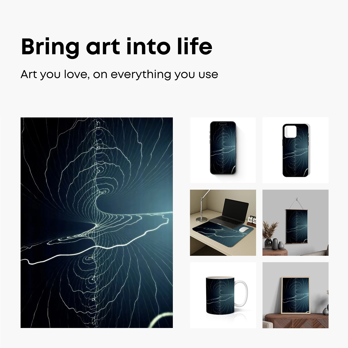 Ethereal Light Trails: A Dance of Curves and Shadows - Image 2