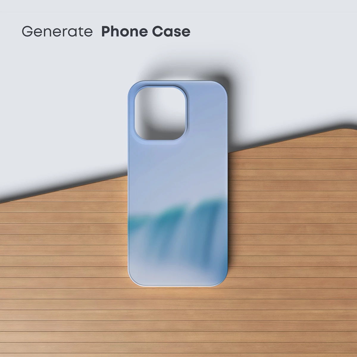 Blurred Horizon: Ethereal Waves in Soft Blues - Image 3