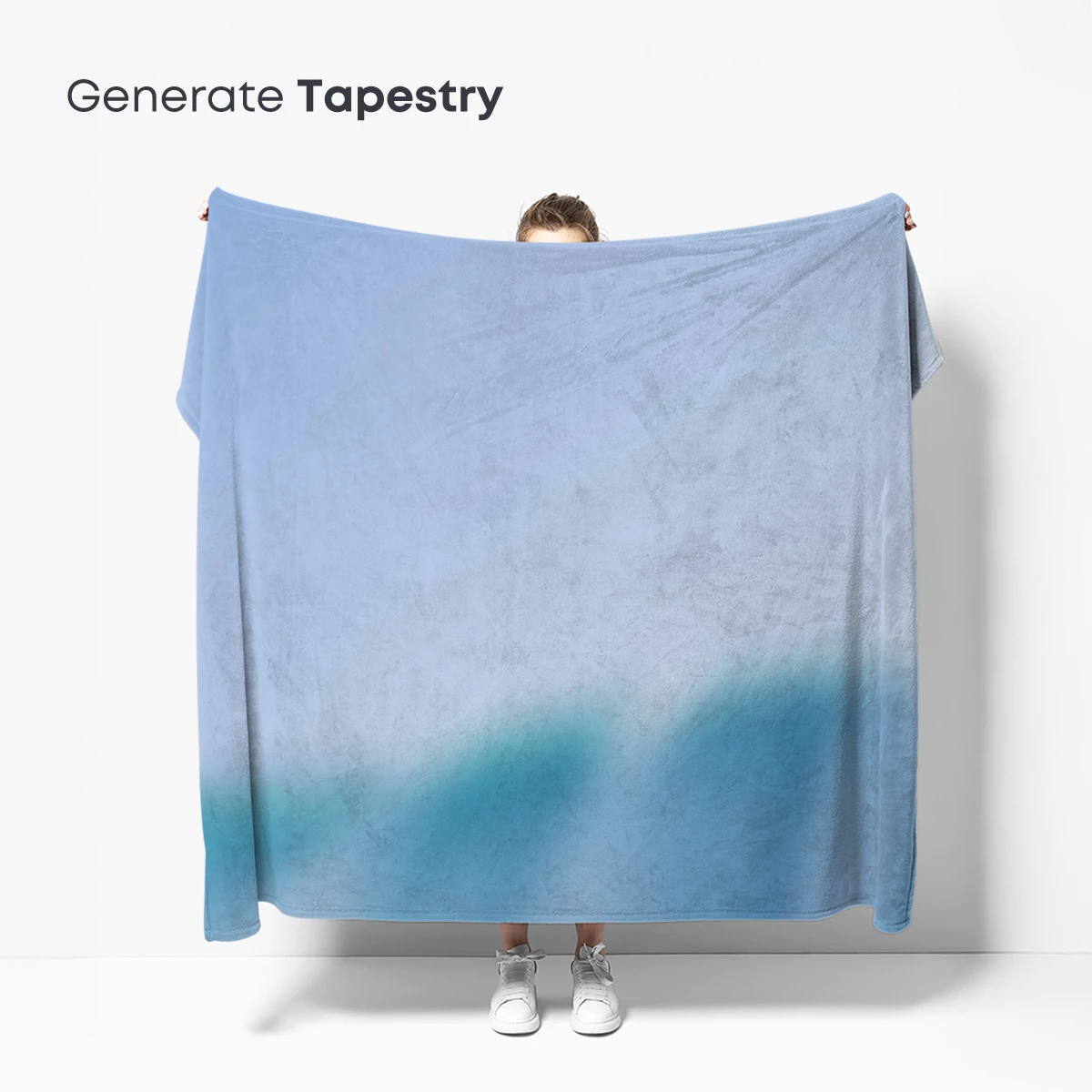 Blurred Horizon: Ethereal Waves in Soft Blues - Image 5