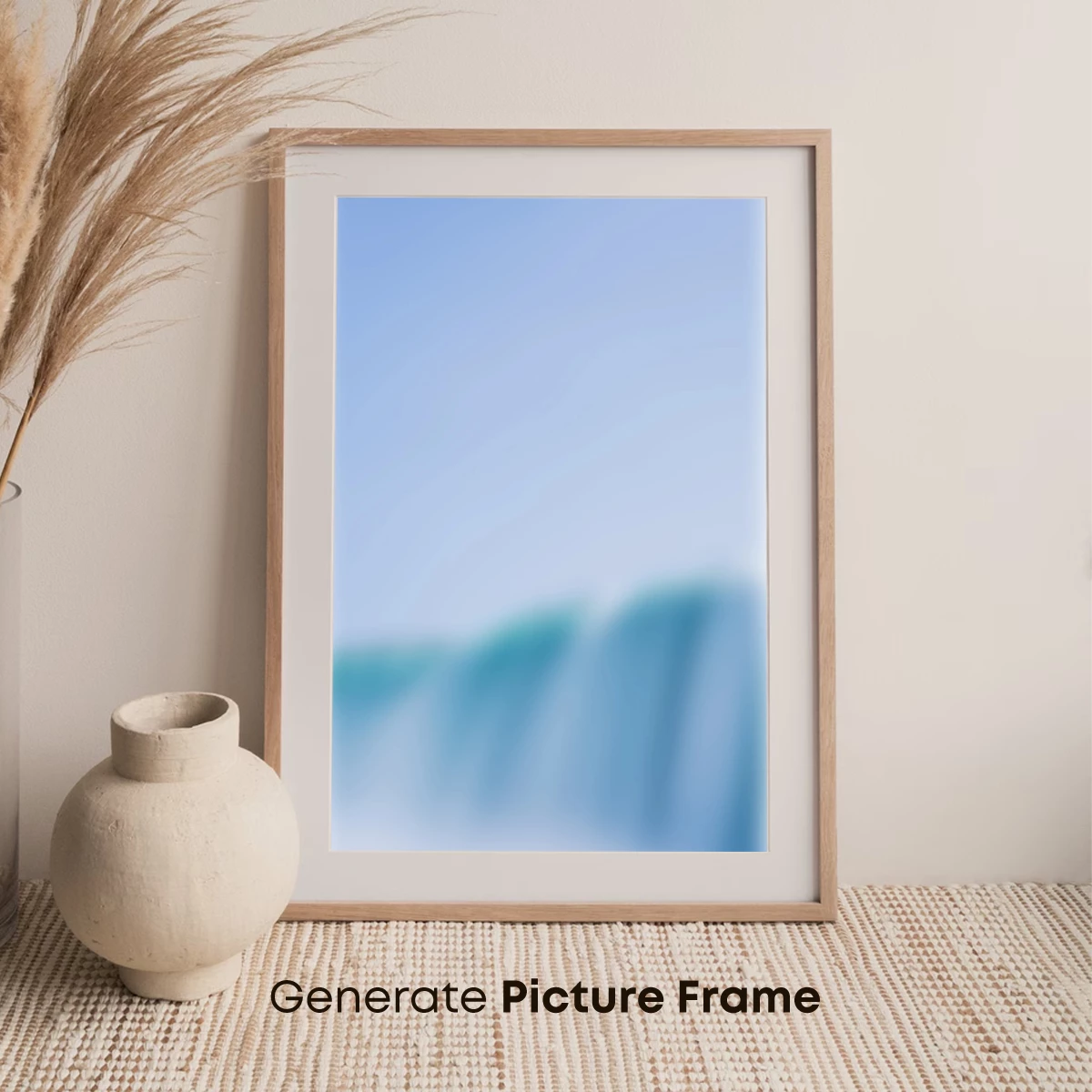 Blurred Horizon: Ethereal Waves in Soft Blues - Image 7