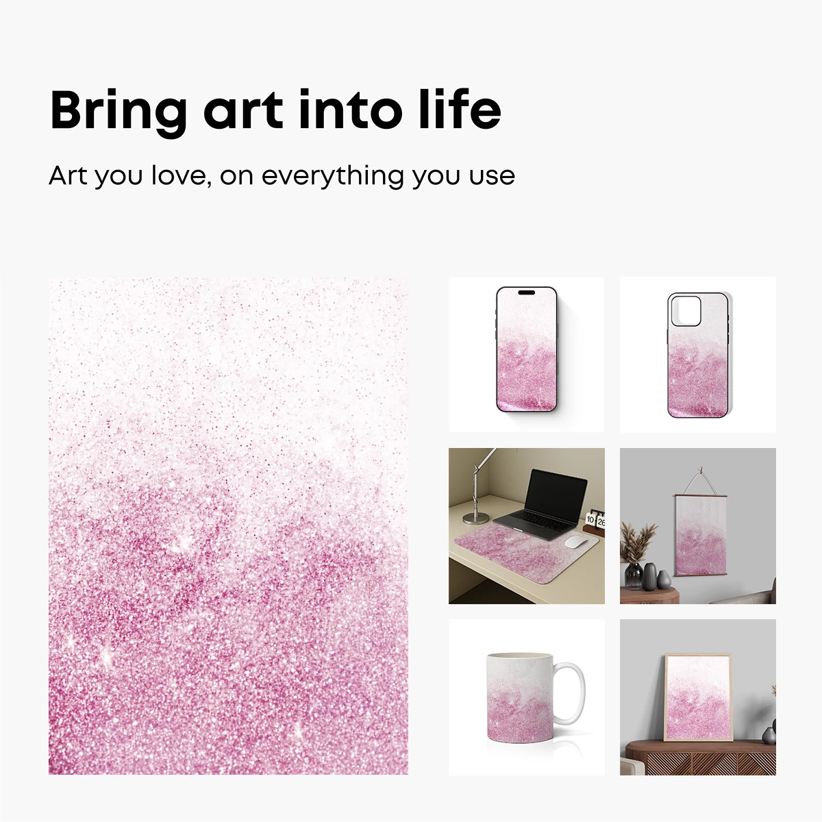 Glittering Pink Ombre Dream - Image 2