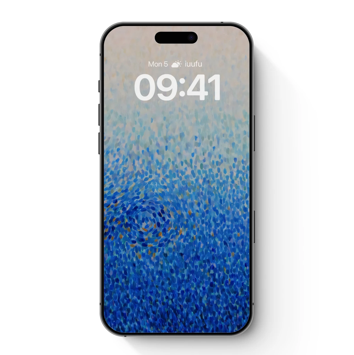 Blue Whirlpool: Pointillist Ocean Depth