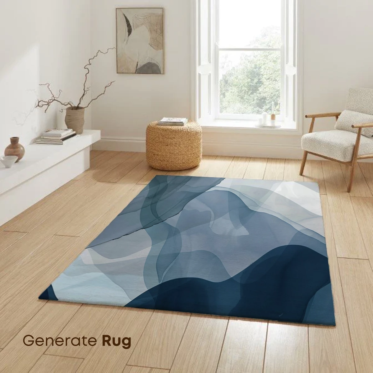 Ethereal Watercolor Waves: A Symphony of Blues - Image 6