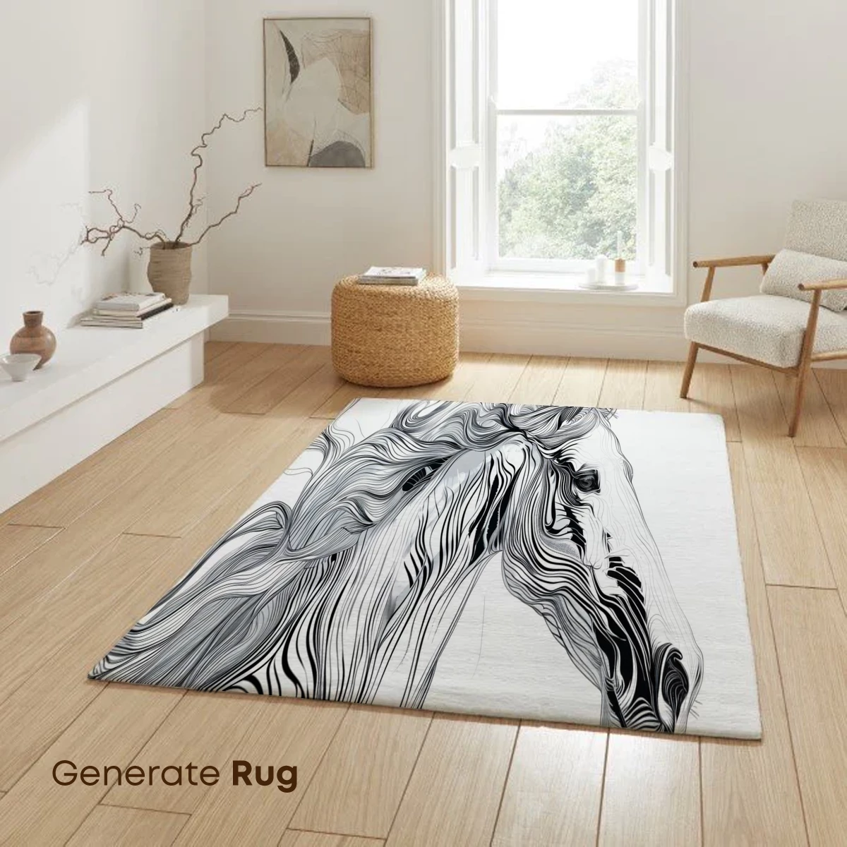 Elegant Line Art Horse: Dynamic Flow and Grace - Image 6