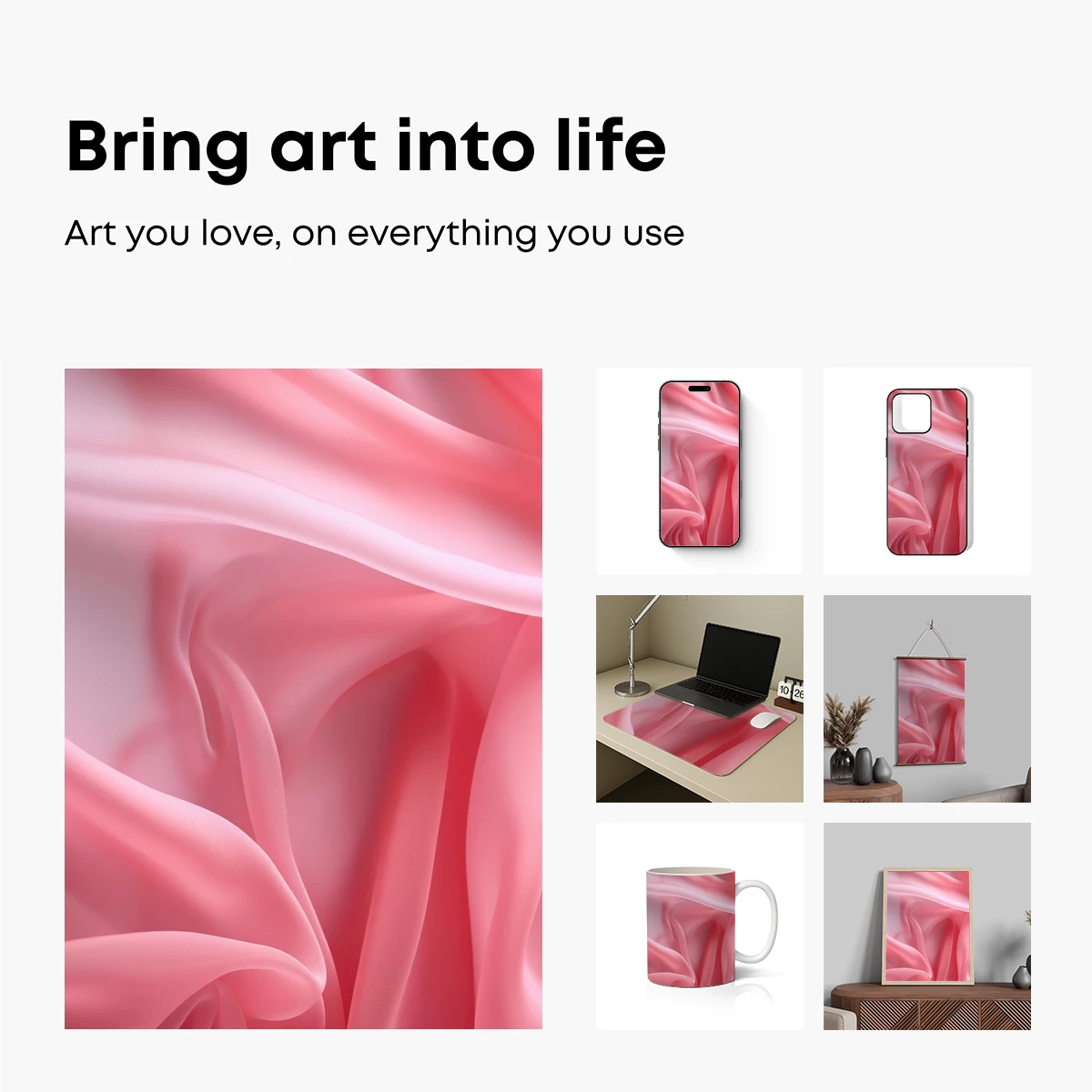 Ethereal Pink Silk Drapery - Image 2