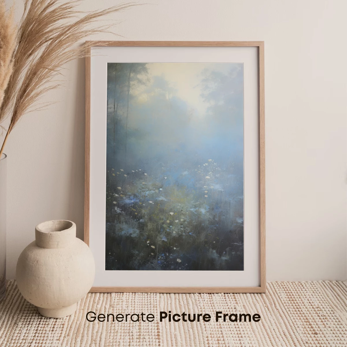 Misty Dawn Meadow: Ethereal Floral Haze - Image 7