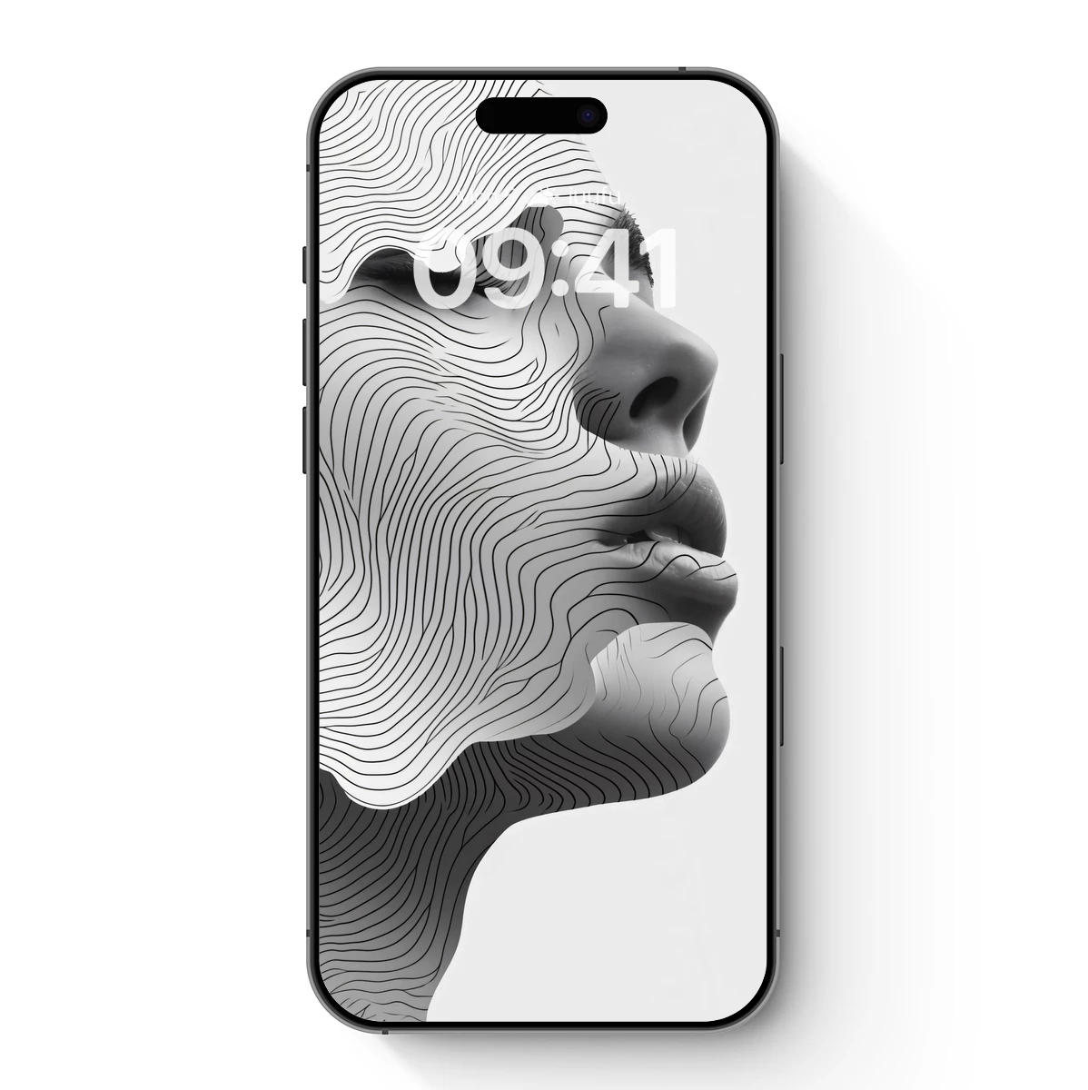 Contour Lines of Thought: Abstract Profile Art