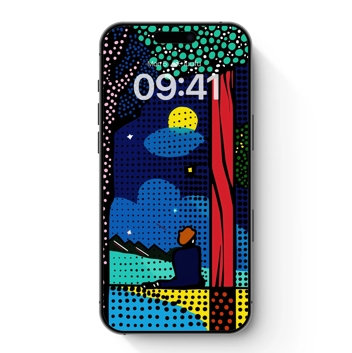 Dot Matrix Dreamer: A Pop-Art Night Scene Dot Matrix Dreamer: A Pop-Art Night Scene