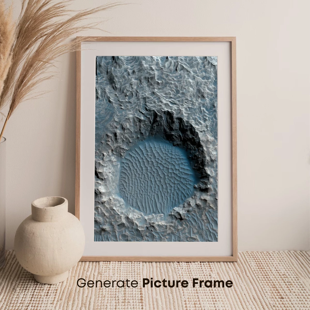 Frozen Crater Elegance: Ice Textures in Harmony - Image 7