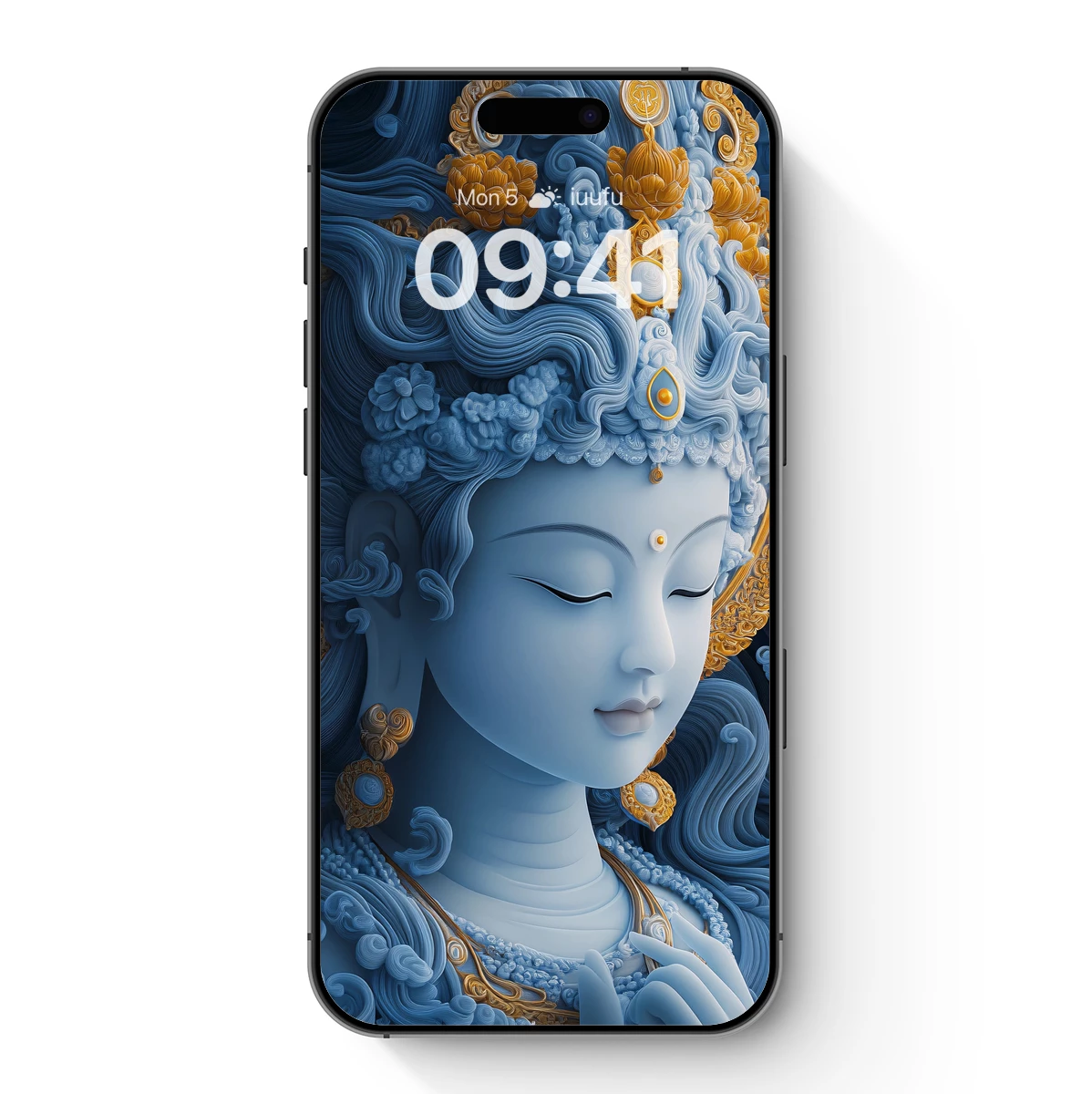 Ethereal Blue Goddess: Divine Serenity in Sculpted Detail