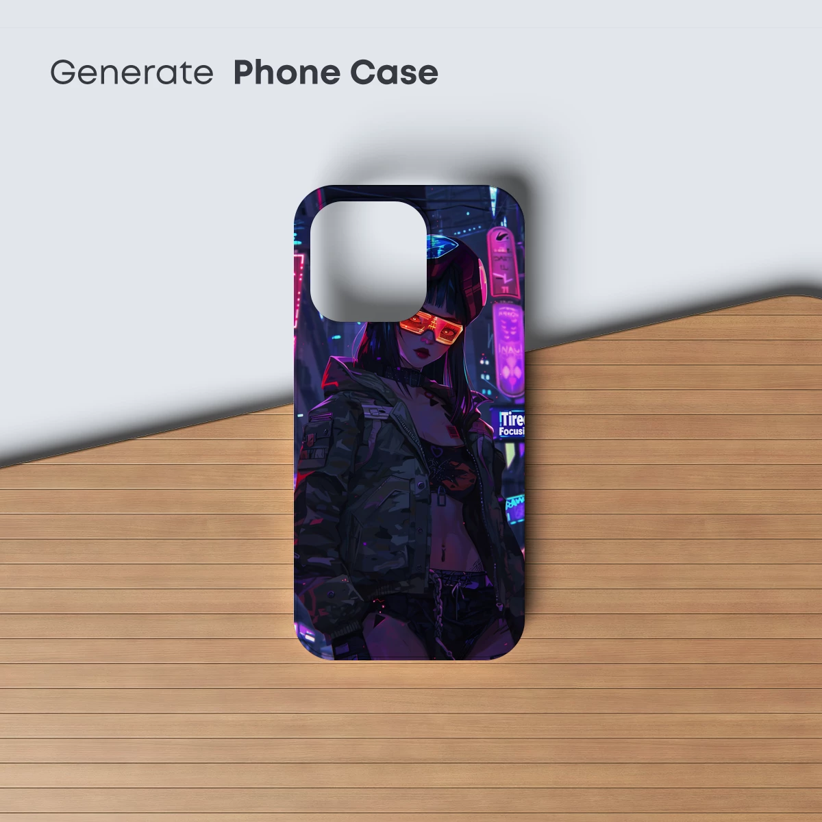 Cyberpunk Warrior: Neon-Glowing Goggles and Urban Camo - Image 3