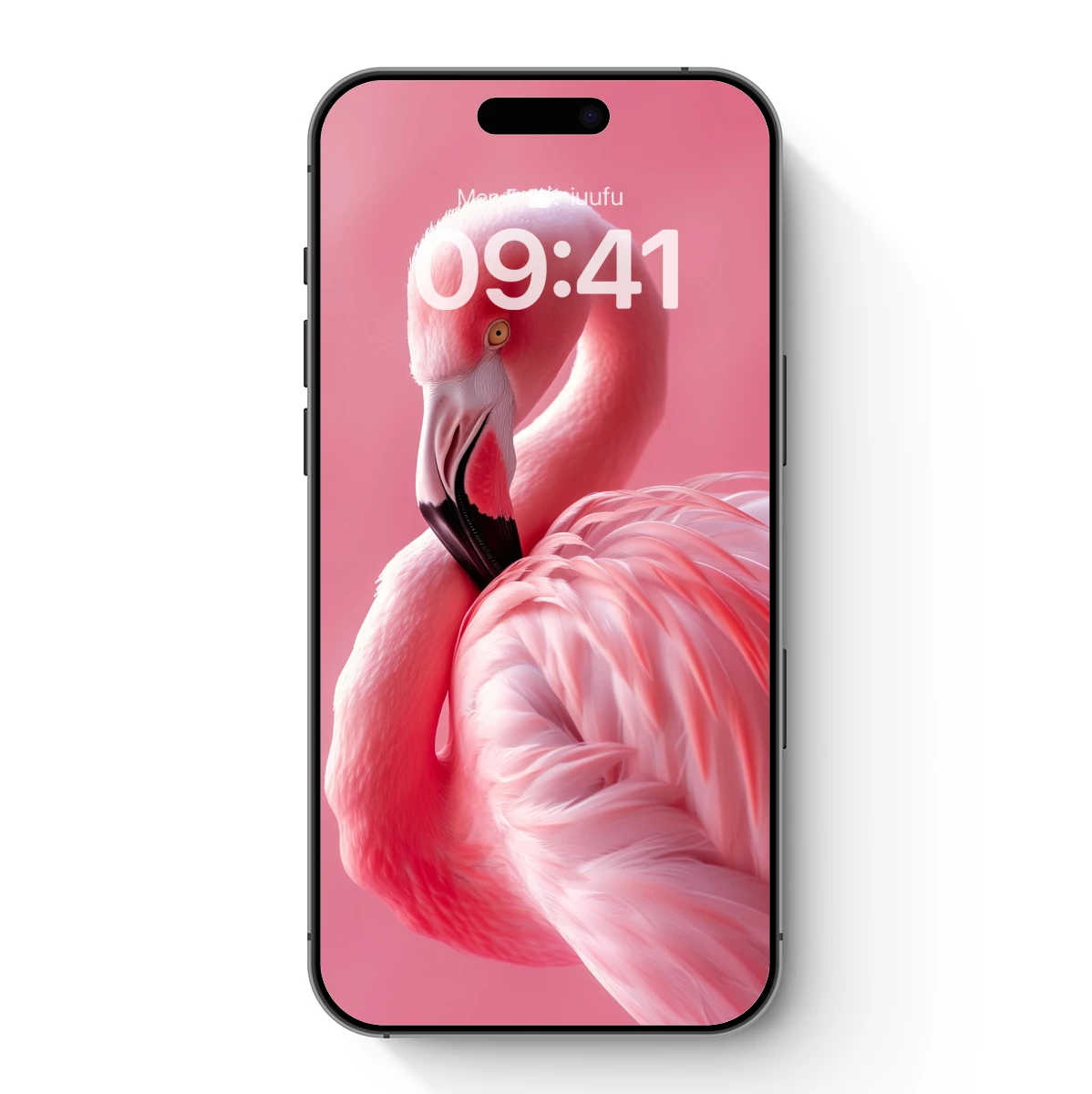 Elegant Pink Flamingo in Monochrome Harmony