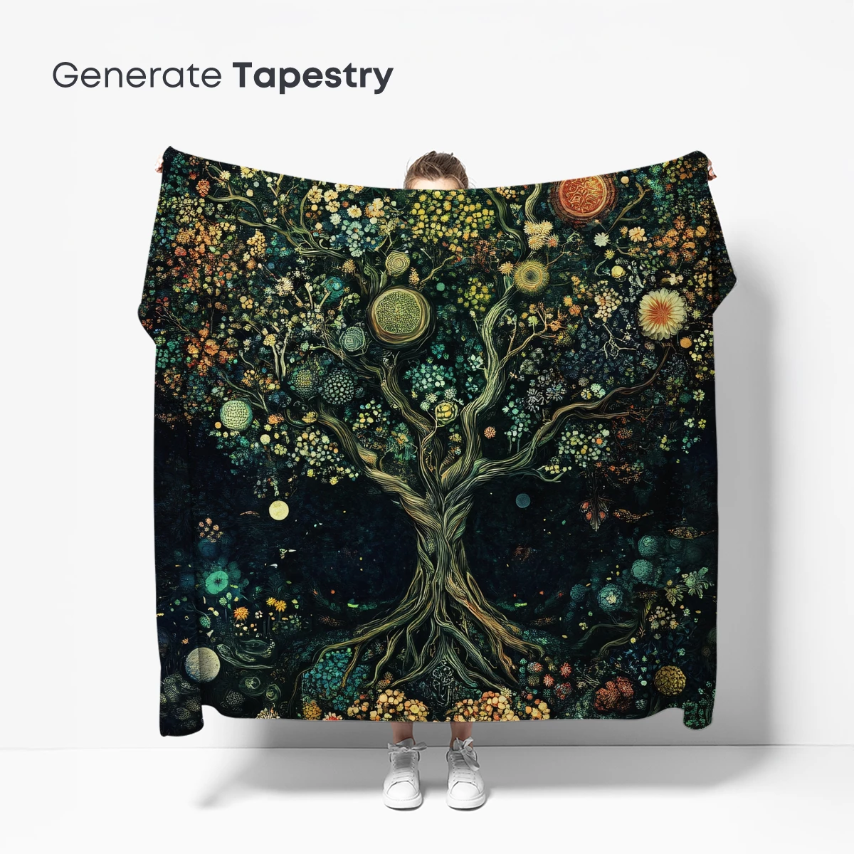 Enchanted Tree of Life: Mystical Floral Fantasy - Image 5