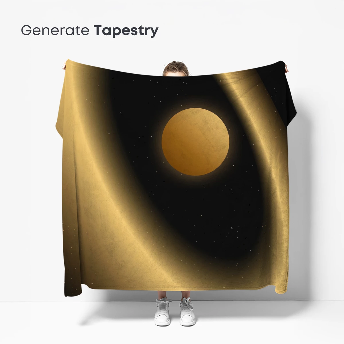 Ethereal Golden Planet with Celestial Ring - Image 5