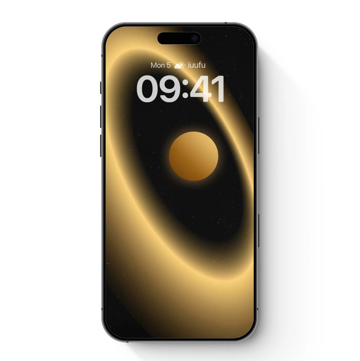 Ethereal Golden Planet with Celestial Ring