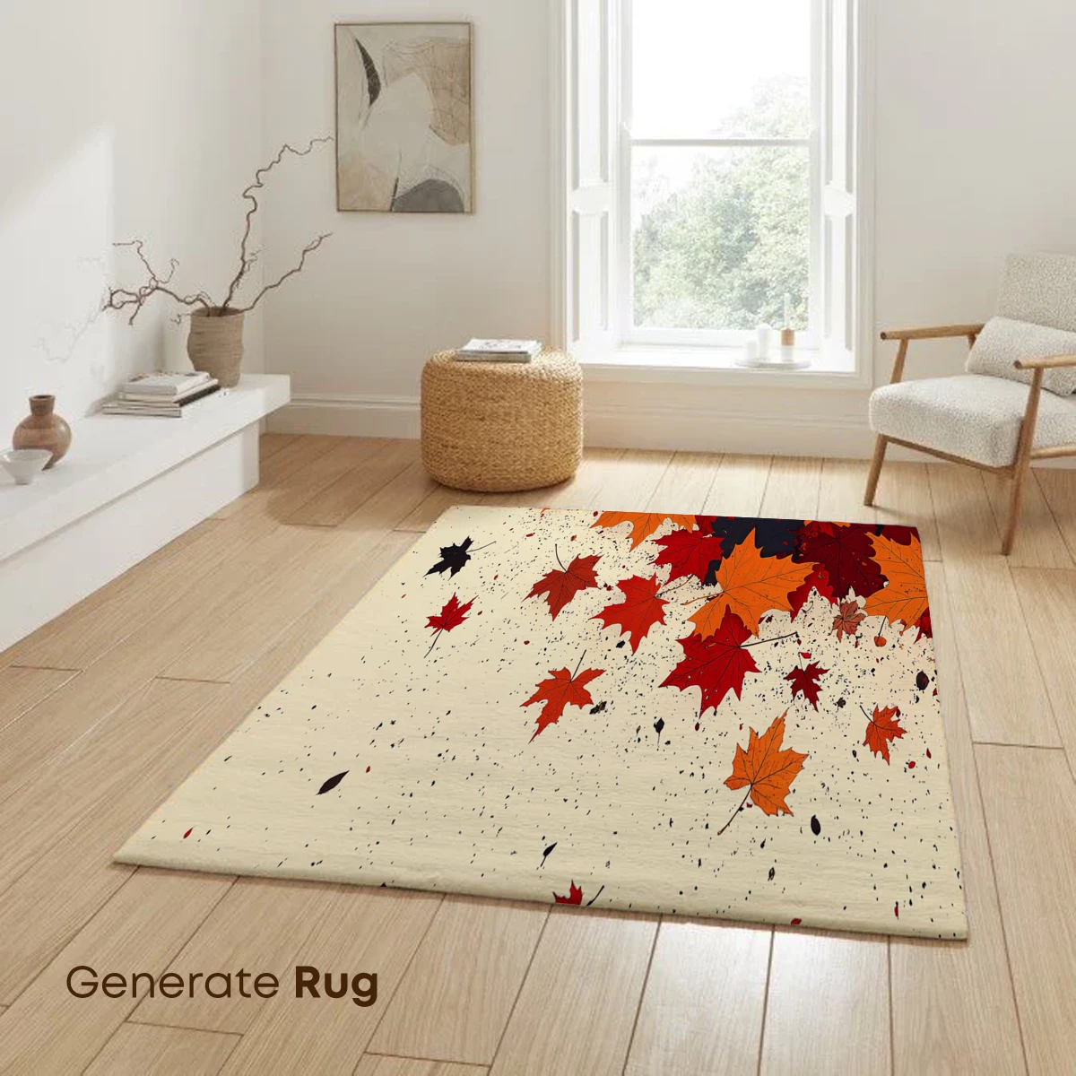 Autumnal Symphony: Falling Leaves in Warm Hues - Image 6