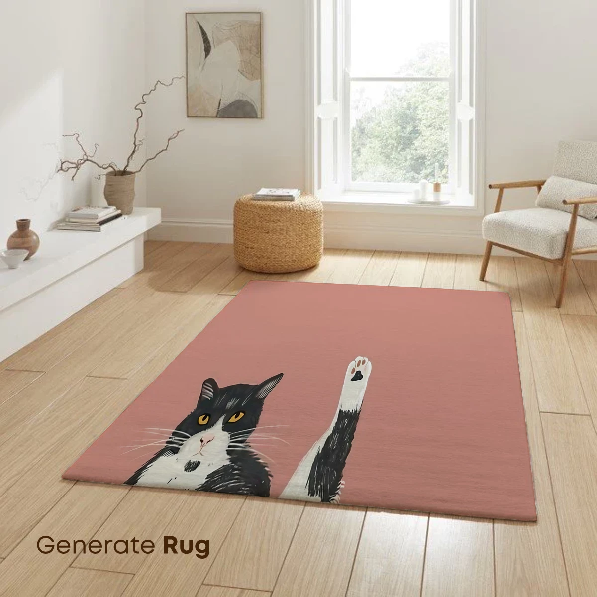 Playful Tuxedo Cat in Mid-Air Leap - Image 6