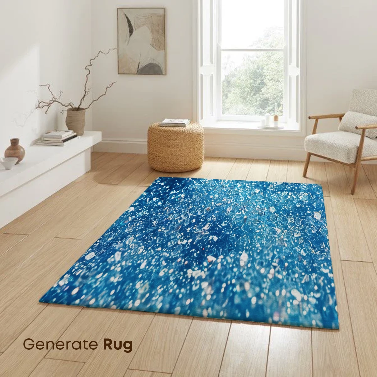 Azure Glitter Symphony: A Textured Dream - Image 6