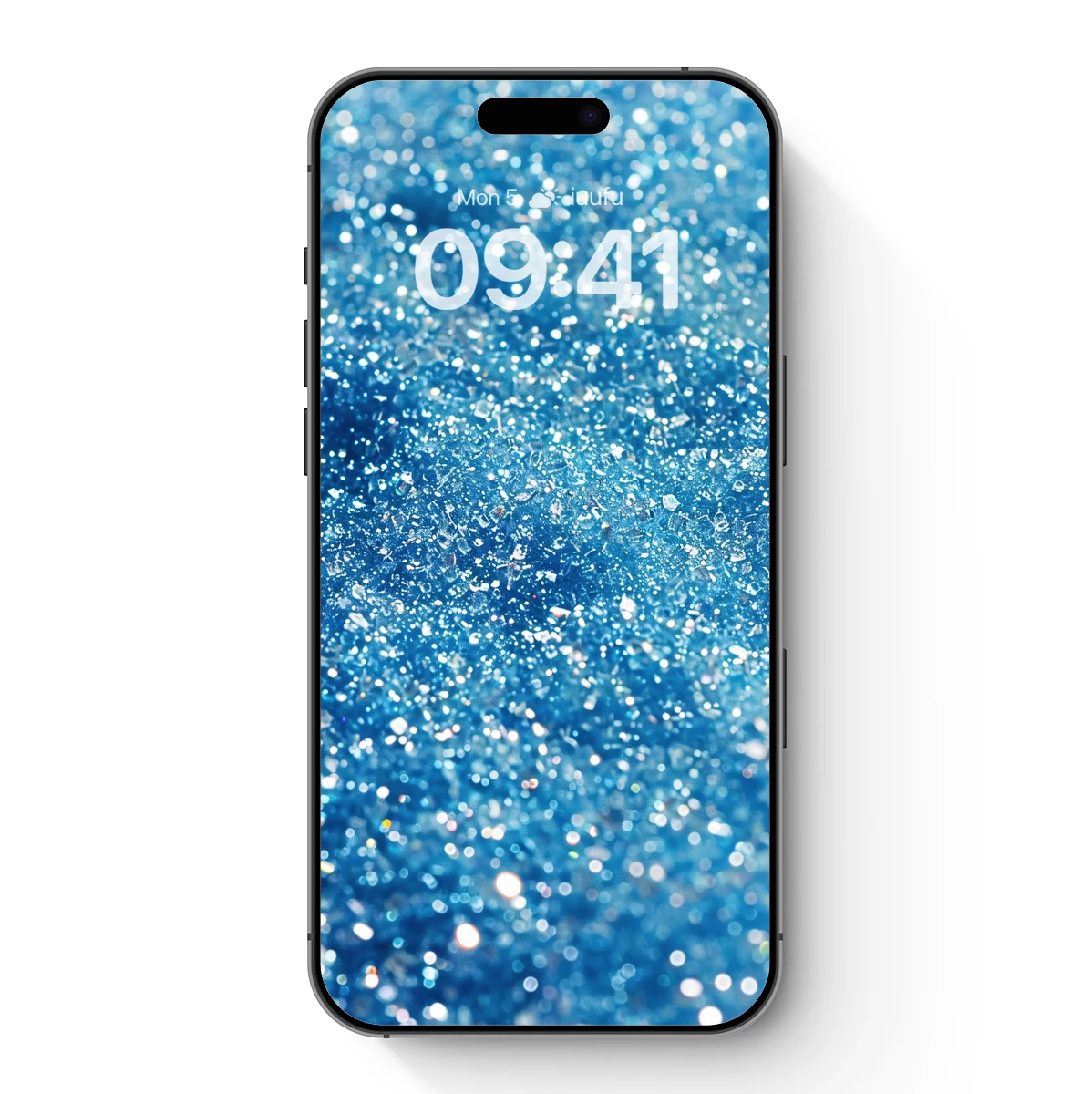 Azure Glitter Symphony: A Textured Dream