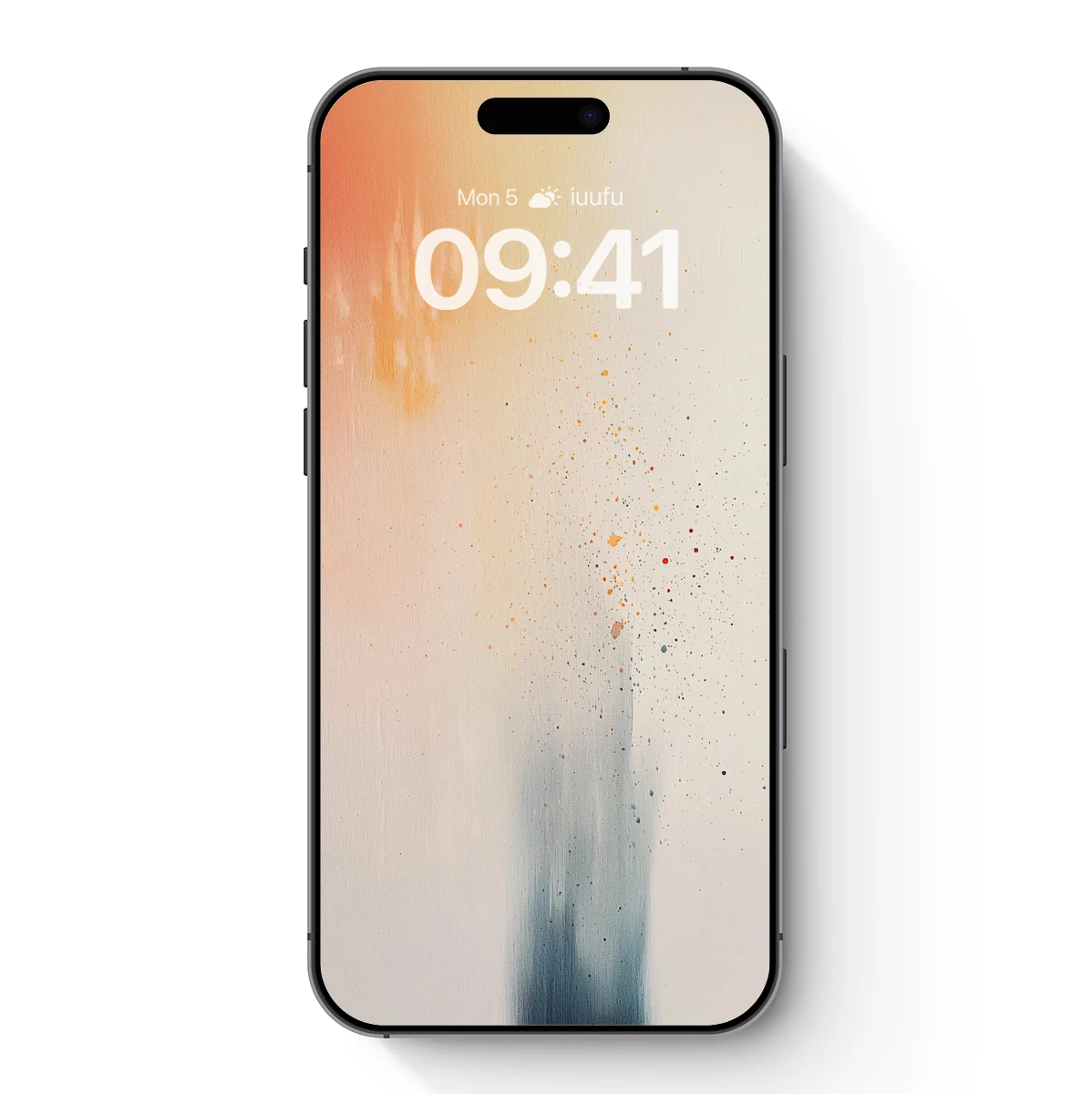 Abstract Sunset Splatter: Modern Art Elegance