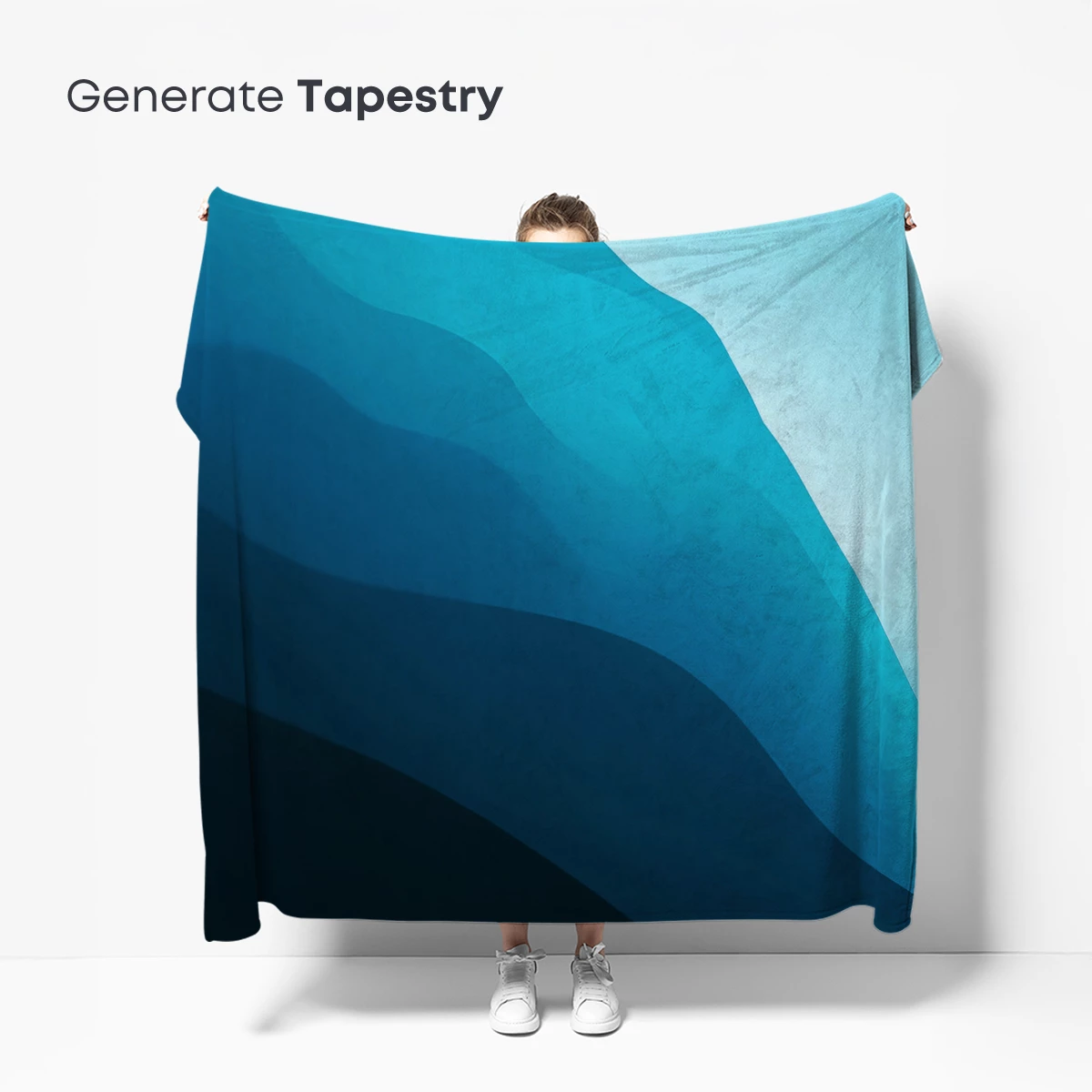 Blue Gradient Waves: Abstract Fluidity - Image 5