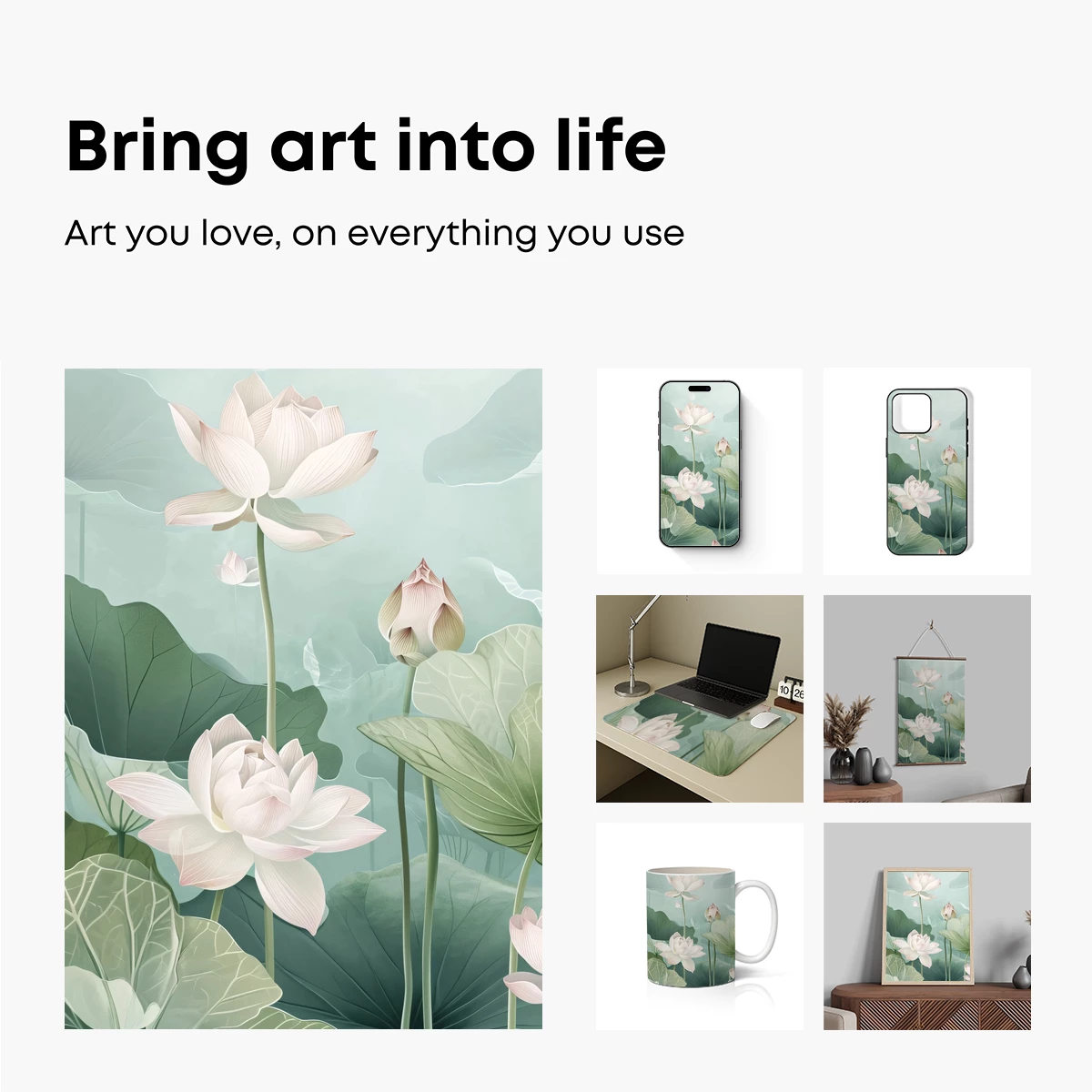 Ethereal Lotus Serenity: A Watercolor Symphony - Image 2