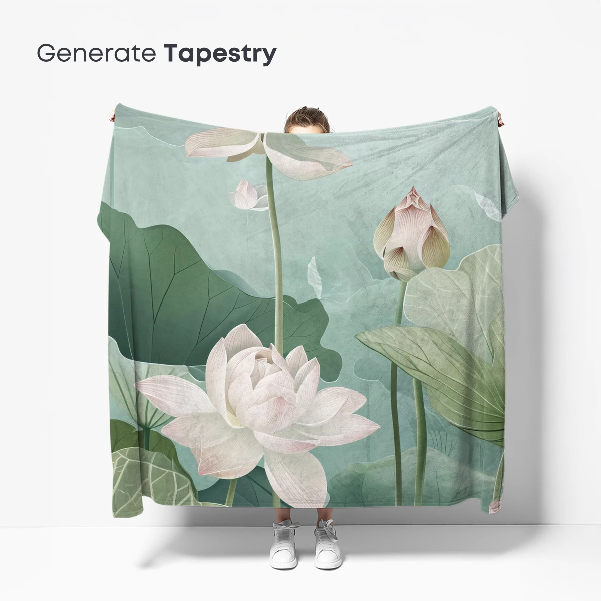 Ethereal Lotus Serenity: A Watercolor Symphony - Image 5