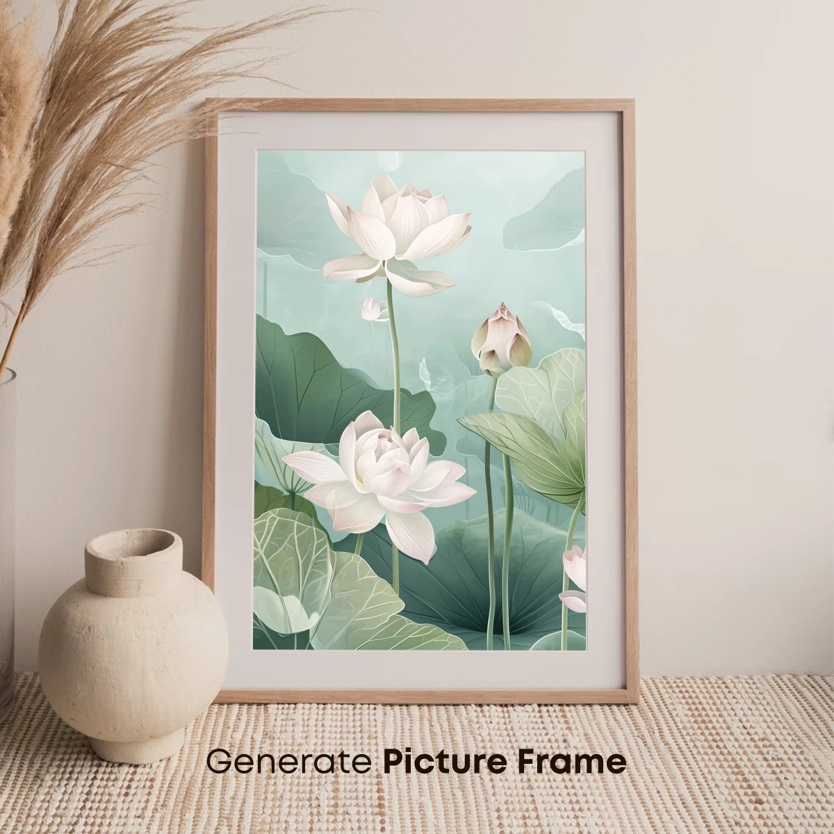 Ethereal Lotus Serenity: A Watercolor Symphony - Image 7