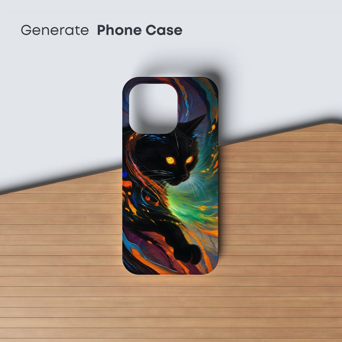 Cosmic Black Cat: A Whirlwind of Colors - Image 3