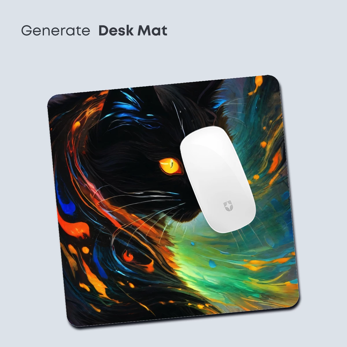 Cosmic Black Cat: A Whirlwind of Colors - Image 4