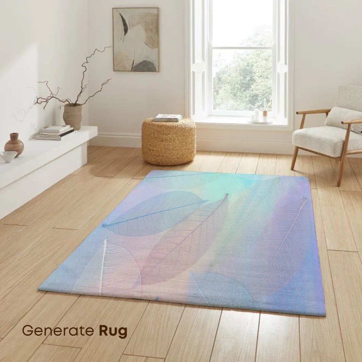 Ethereal Leaf Silhouettes in Pastel Harmony - Image 6