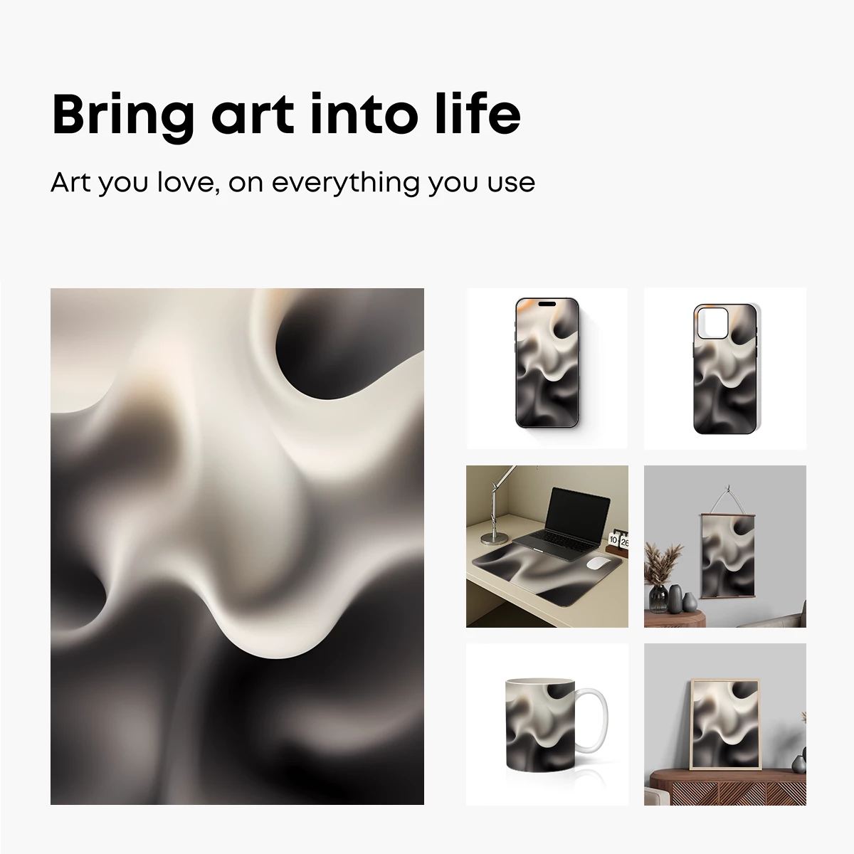 Ethereal Flow: Abstract Sculptural Waves - Image 2