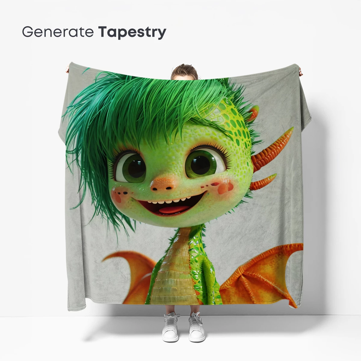 Charming Dragonling with Spiky Green Hair - Image 5
