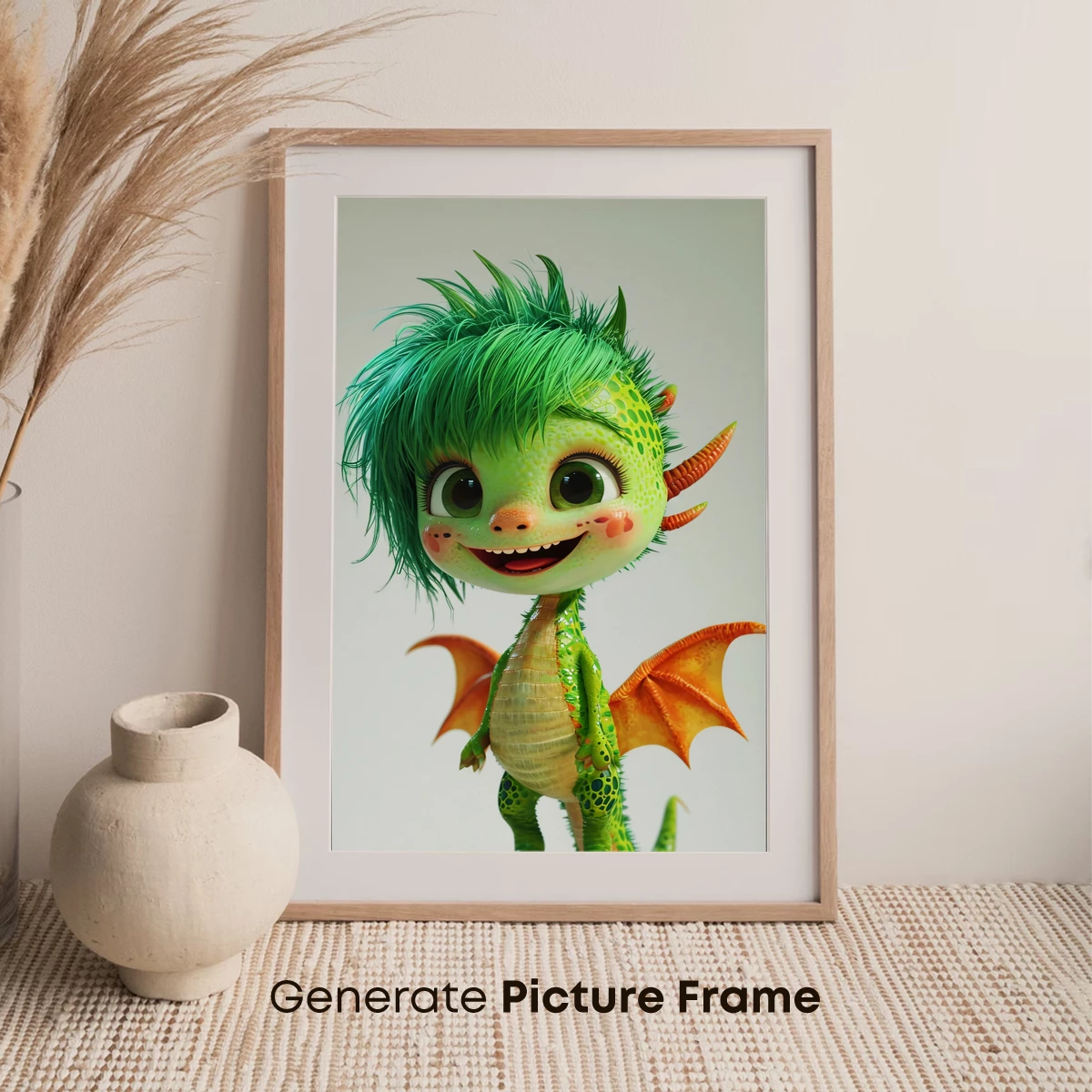 Charming Dragonling with Spiky Green Hair - Image 7
