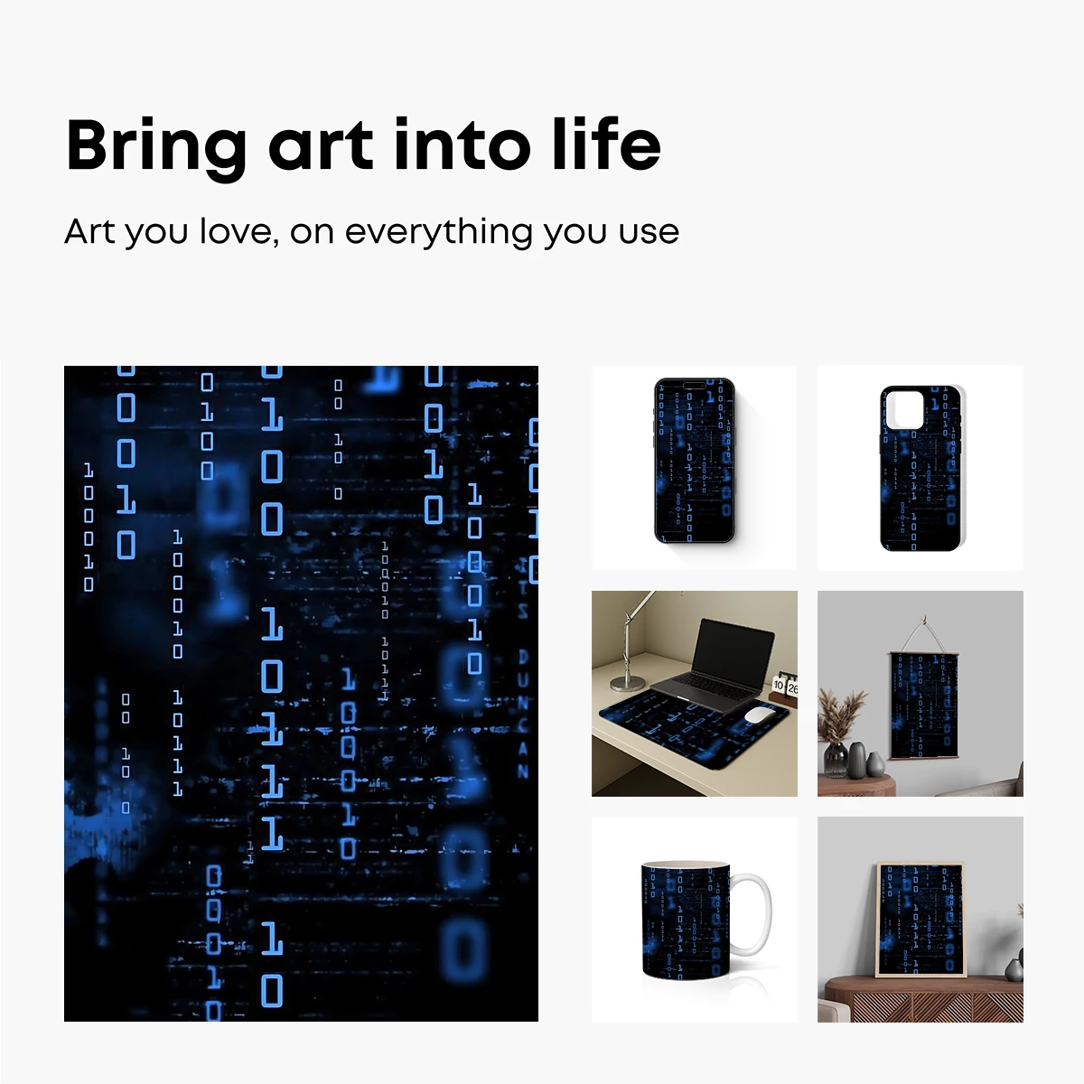 Binary Code Matrix: Digital Data Streams - Image 2