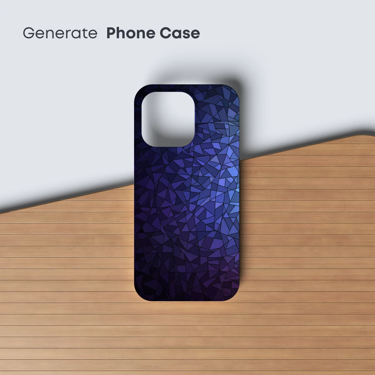 Geometric Twilight: A Mosaic of Blue Hues - Image 3