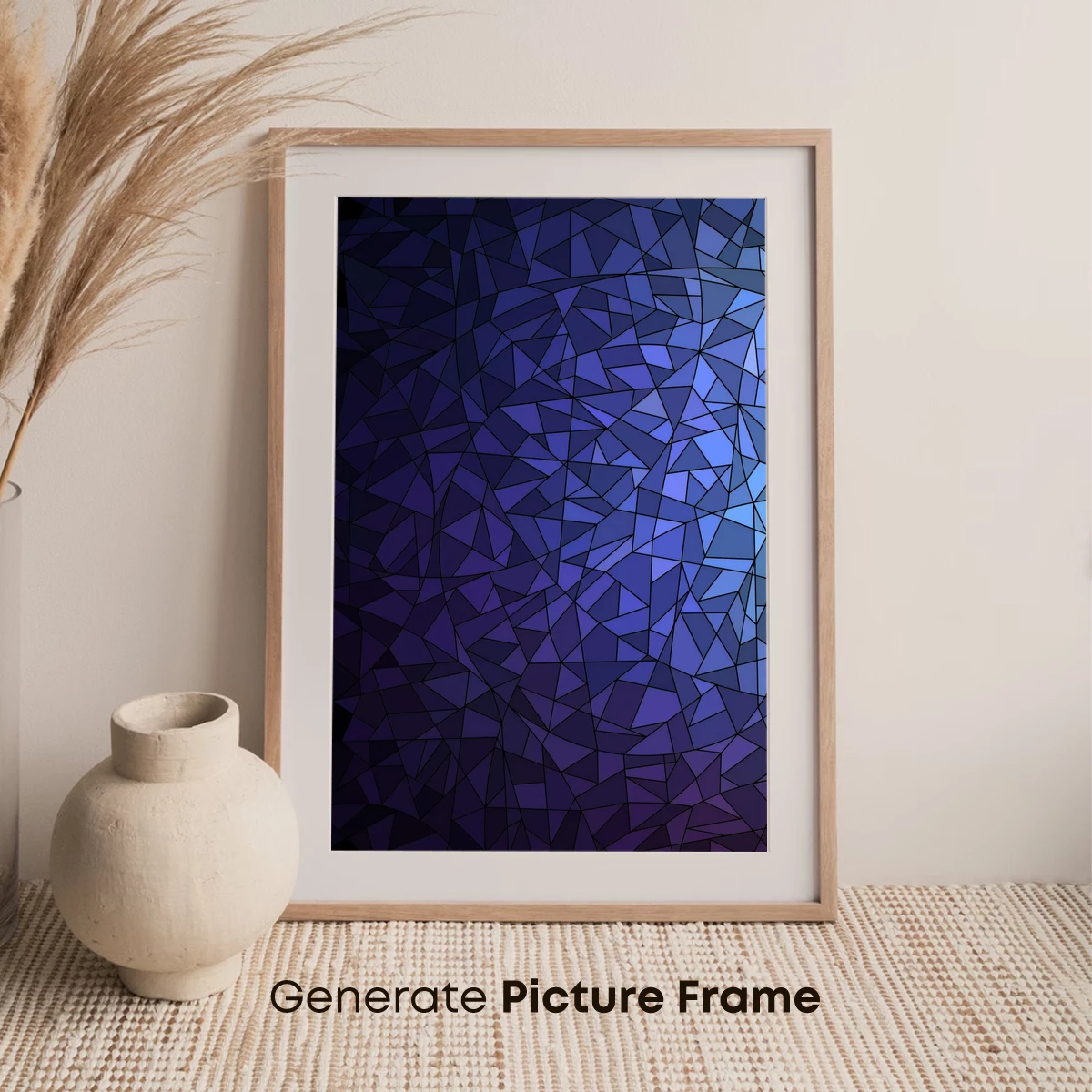 Geometric Twilight: A Mosaic of Blue Hues - Image 7