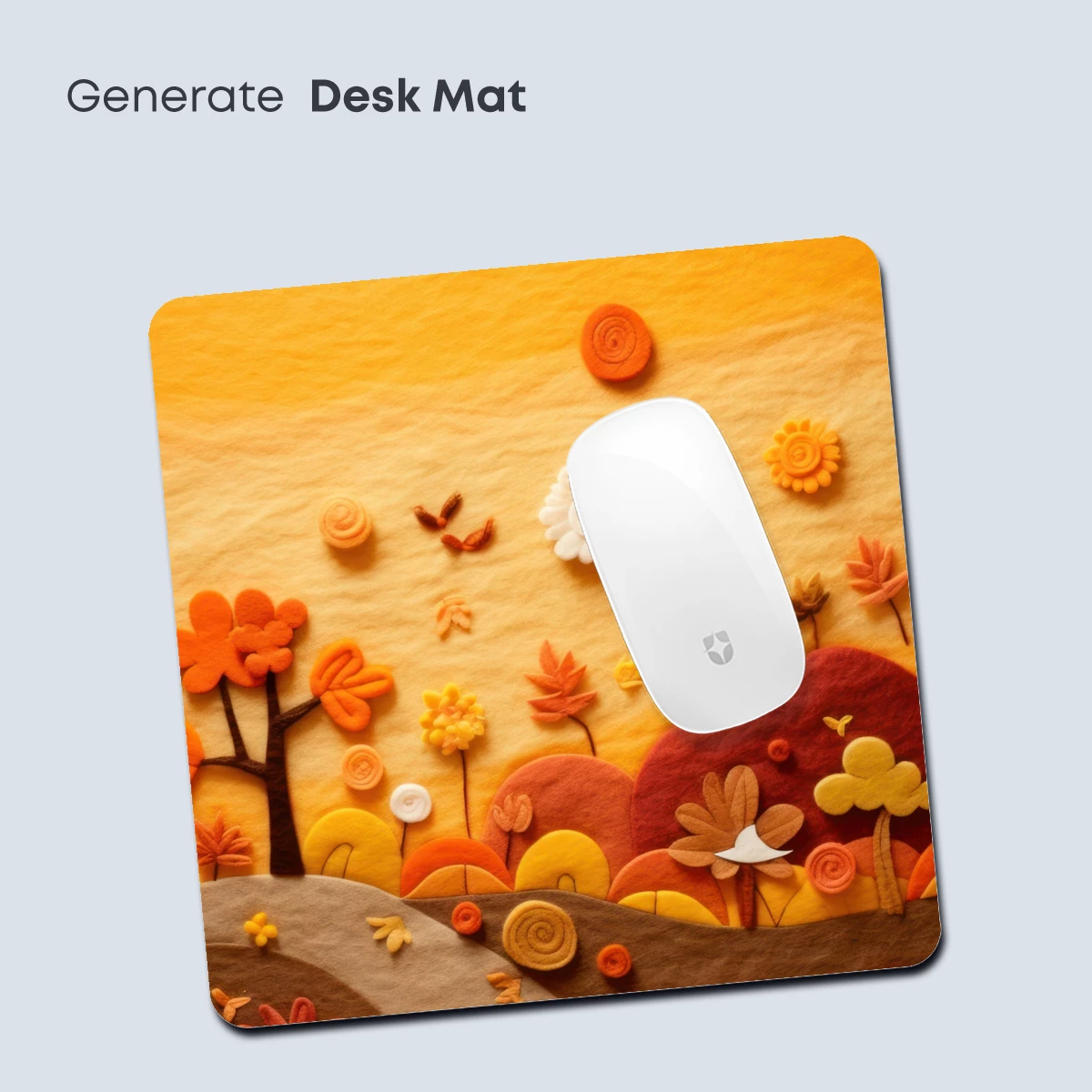 Autumnal Felt Fantasy: Whimsical Harvest Landscape - Image 4