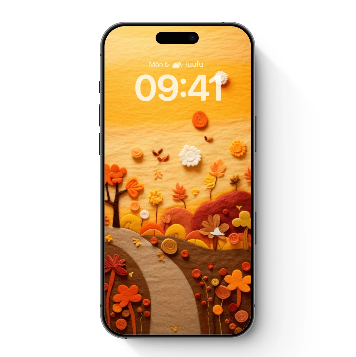 Autumnal Felt Fantasy: Whimsical Harvest Landscape