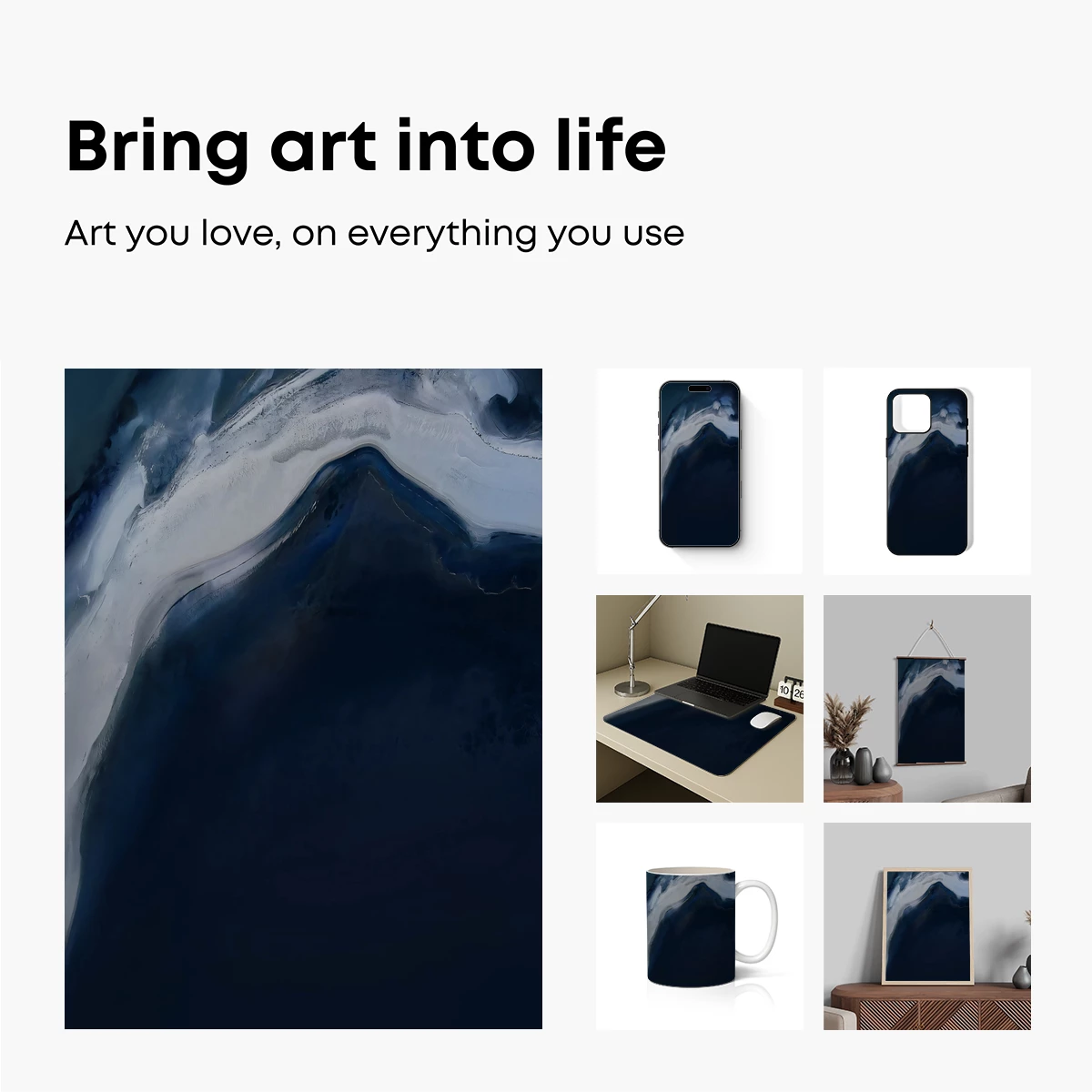 Abyssal Serenity: Oceanic Depths and Frosted Shores - Image 2