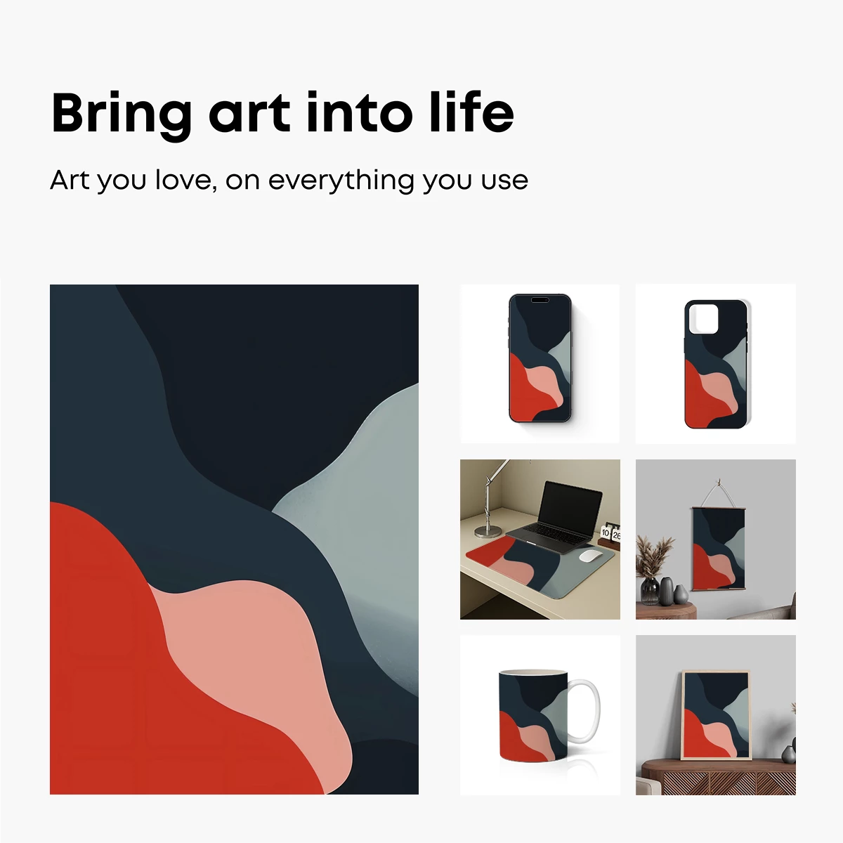 Abstract Fusion: Bold Shapes in Harmony - Image 2