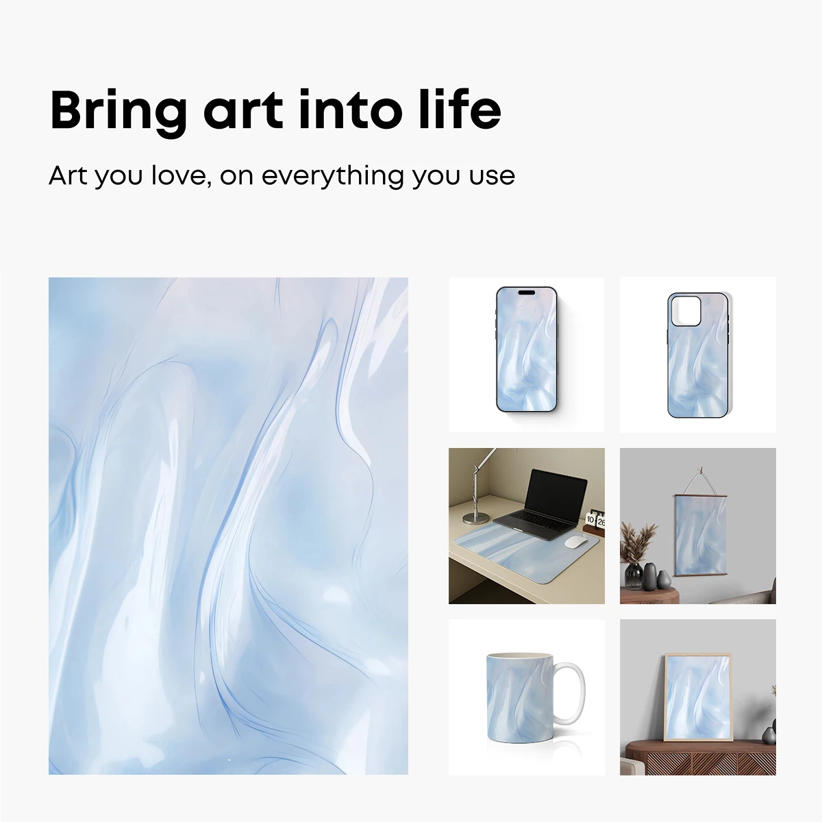 Ethereal Blue Whispers: A Dance of Liquid Light - Image 2