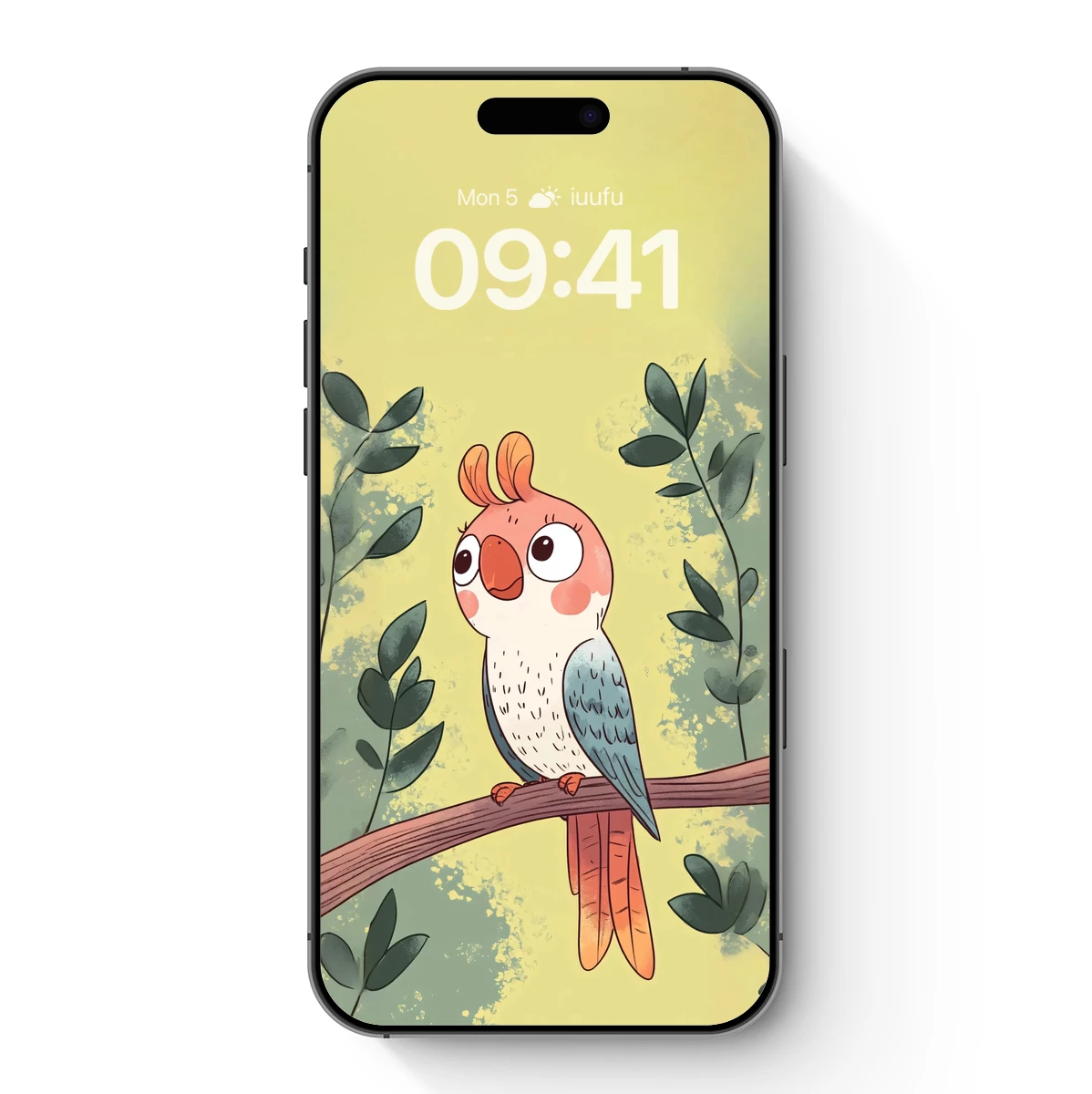 Charming Cockatoo in Whimsical Forest