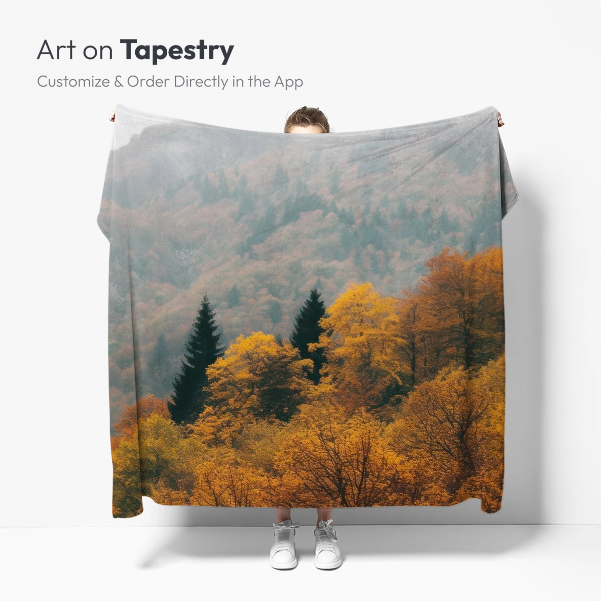 Autumn Mist: Golden Forests and Veiled Peaks - Image 5